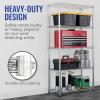 imageSafeRacks  NSF Certified Storage Shelves Zinc Heavy Duty Steel Wire Unit with Wheels and Adjustable Feet Garage or Bakers Rack Kitchen Pantry Shelf  18quotx48quotx72quot 4Tier SilverSilver