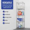 imageSafeRacks  NSF Certified Storage Shelves Zinc Heavy Duty Steel Wire Unit with Wheels and Adjustable Feet Garage or Bakers Rack Kitchen Pantry Shelf  18quotx48quotx72quot 4Tier SilverSilver