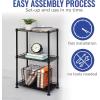 imageSafeRacks  NSF Certified Storage Shelves Zinc Heavy Duty Steel Wire Unit with Wheels and Adjustable Feet Garage or Bakers Rack Kitchen Pantry Shelf  18quotx48quotx72quot 4Tier SilverBlack