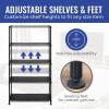 imageSafeRacks  NSF Certified Storage Shelves Zinc Heavy Duty Steel Wire Unit with Wheels and Adjustable Feet Garage or Bakers Rack Kitchen Pantry Shelf  18quotx48quotx72quot 4Tier SilverBlack