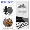 imageSafeRacks  NSF Certified Storage Shelves Zinc Heavy Duty Steel Wire Unit with Wheels and Adjustable Feet Garage or Bakers Rack Kitchen Pantry Shelf  18quotx48quotx72quot 4Tier SilverBlack