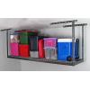 imageSafeRacks 3x8 Overhead Garage Storage Rack  500 Pound Weight Capacity Height Adjustable Steel CeilingMounted Rack with Accessories Hammertone 24quot45quotHammertone Grey