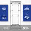 imageSafeRacks 5Tier Steel Tote Rack WSBR27  Maximize Space Declutter NSF Certified Bin Storage for Garage Pantry Kitchen 31quot x 23quot x 68quot Silver 1 PackBlack