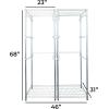 imageSafeRacks 5Tier Steel Tote Rack WSBR27  Maximize Space Declutter NSF Certified Bin Storage for Garage Pantry Kitchen 31quot x 23quot x 68quot Silver 1 PackSilver