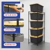 imageSafeRacks 5Tier Steel Tote Rack WSBR27  Maximize Space Declutter NSF Certified Bin Storage for Garage Pantry Kitchen 31quot x 23quot x 68quot Silver 1 PackBlack