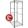 imageSafeRacks 5Tier Steel Tote Rack WSBR27  Maximize Space Declutter NSF Certified Bin Storage for Garage Pantry Kitchen 31quot x 23quot x 68quot Silver 1 PackBlack