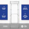 imageSafeRacks 5Tier Steel Tote Rack WSBR27  Maximize Space Declutter NSF Certified Bin Storage for Garage Pantry Kitchen 31quot x 23quot x 68quot Silver 1 PackSilver
