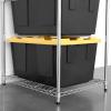 imageSafeRacks 5Tier Steel Tote Rack WSBR27  Maximize Space Declutter NSF Certified Bin Storage for Garage Pantry Kitchen 31quot x 23quot x 68quot Silver 1 PackSilver