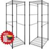 imageSafeRacks 5Tier Steel Tote Rack WSBR27  Maximize Space Declutter NSF Certified Bin Storage for Garage Pantry Kitchen 31quot x 23quot x 68quot Silver 1 PackBlack
