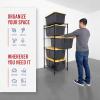imageSafeRacks 5Tier Steel Tote Rack WSBR27  Maximize Space Declutter NSF Certified Bin Storage for Garage Pantry Kitchen 31quot x 23quot x 68quot Silver 1 PackBlack