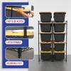 imageSafeRacks 5Tier Steel Tote Rack WSBR27  Maximize Space Declutter NSF Certified Bin Storage for Garage Pantry Kitchen 31quot x 23quot x 68quot Silver 1 PackBlack