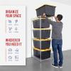 imageSafeRacks 5Tier Steel Tote Rack WSBR27  Maximize Space Declutter NSF Certified Bin Storage for Garage Pantry Kitchen 31quot x 23quot x 68quot Silver 1 PackSilver