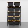 imageSafeRacks 5Tier Steel Tote Rack WSBR27  Maximize Space Declutter NSF Certified Bin Storage for Garage Pantry Kitchen 31quot x 23quot x 68quot Silver 1 PackBlack