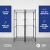 imageSafeRacks 5Tier Steel Tote Rack WSBR27  Maximize Space Declutter NSF Certified Bin Storage for Garage Pantry Kitchen 31quot x 23quot x 68quot Silver 1 PackBlack