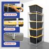 imageSafeRacks 5Tier Steel Tote Rack WSBR27  Maximize Space Declutter NSF Certified Bin Storage for Garage Pantry Kitchen 31quot x 23quot x 68quot Silver 1 PackSilver