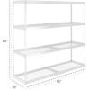 imageSafeRacks Garage Shelving  Storage Rack That Holds 500 Pounds Per Shelf  All Steel Shelves for Storage  Easy to Assemble Shelving Storage Garage Shelf Hammertone 24quot x 92quot x 84quotWhite