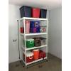 imageSafeRacks Garage Shelving  Storage Rack That Holds 500 Pounds Per Shelf  All Steel Shelves for Storage  Easy to Assemble Shelving Storage Garage Shelf Hammertone 24quot x 92quot x 84quotWhite