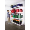 imageSafeRacks Garage Shelving  Storage Rack That Holds 500 Pounds Per Shelf  All Steel Shelves for Storage  Easy to Assemble Shelving Storage Garage Shelf Hammertone 24quot x 92quot x 84quotWhite