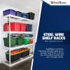 imageSafeRacks Garage Shelving  Storage Rack That Holds 500 Pounds Per Shelf  All Steel Shelves for Storage  Easy to Assemble Shelving Storage Garage Shelf Hammertone 24quot x 92quot x 84quotHammertone