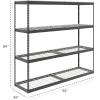 imageSafeRacks Garage Shelving  Storage Rack That Holds 500 Pounds Per Shelf  All Steel Shelves for Storage  Easy to Assemble Shelving Storage Garage Shelf Hammertone 24quot x 92quot x 84quotHammertone