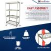 imageSafeRacks Garage Shelving  Storage Rack That Holds 500 Pounds Per Shelf  All Steel Shelves for Storage  Easy to Assemble Shelving Storage Garage Shelf Hammertone 24quot x 92quot x 84quotWhite