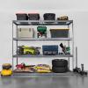imageSafeRacks Garage Shelving  Storage Rack That Holds 500 Pounds Per Shelf  All Steel Shelves for Storage  Easy to Assemble Shelving Storage Garage Shelf Hammertone 24quot x 92quot x 84quotHammertone
