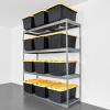 imageSafeRacks Garage Storage Rack  Hammertone  Steel Shelving Unit  24quot D x 72quot W x 84quot T