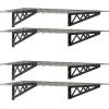 imageSafeRacks Garage Wall Shelves  2 Pack Combo Set with 4 Hanging HooksHammertone