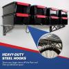 imageSafeRacks Garage Wall Shelves  2 Pack Combo Set with 4 Hanging HooksHammertone