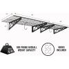 imageSafeRacks Garage Wall Shelves  2 Pack Combo Set with 4 Hanging HooksHammertone