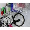 imageSafeRacks Garage Wall Shelves  2 Pack Combo Set with 4 Hanging HooksWhite