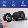 imageSafeRacks Heavy Duty Adjustable Wall Mounted Tire Rack Adjustable to 56 Inches with Powder Coated Brackets and 400 Pound Total Weight Capacity Black
