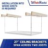 imageSafeRacks Overhead Garage Storage Rack  Heavy Duty Racks for Garage with 400 lb Capacity Easy Garage Shelving Adjustable Storage Rack Ceiling Mount Storage Shelves 3x6 White 24quot45quotWhite