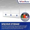 imageSafeRacks Overhead Garage Storage Rack  Heavy Duty Racks for Garage with 400 lb Capacity Easy Garage Shelving Adjustable Storage Rack Ceiling Mount Storage Shelves 3x6 White 24quot45quotWhite
