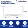 imageSafeRacks Overhead Garage Storage Rack  Heavy Duty Racks for Garage with 400 lb Capacity Easy Garage Shelving Adjustable Storage Rack Ceiling Mount Storage Shelves 3x6 White 24quot45quotWhite