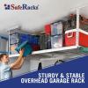 imageSafeRacks Overhead Garage Storage Rack Heavy Duty Racks for Garage w 600 lb Capacity Easy Garage Storage Adjustable Storage Rack Ceiling Mount Storage for Garage 4x8 White 24quot45quot 2 PackWhite