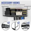 imageSafeRacks Overhead Garage Storage Rack Heavy Duty Racks for Garage w 600 lb Capacity Easy Garage Storage Adjustable Storage Rack Ceiling Mount Storage for Garage 4x8 White 24quot45quot 2 PackHammertone