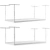 imageSafeRacks Overhead Garage Storage Rack Heavy Duty Racks for Garage w 600 lb Capacity Easy Garage Storage Adjustable Storage Rack Ceiling Mount Storage for Garage 4x8 White 24quot45quot 2 PackWhite