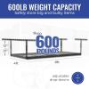imageSafeRacks Overhead Garage Storage Rack Heavy Duty Racks for Garage w 600 lb Capacity Easy Garage Storage Adjustable Storage Rack Ceiling Mount Storage for Garage 4x8 White 24quot45quot 2 PackHammertone