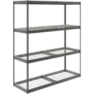 imageSafeRacks Garage Storage Rack  Hammertone  Steel Shelving Unit  24quot D x 72quot W x 84quot T