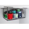 imageSafeRacks  3x8 Overhead Garage Storage Rack  Height Adjustable Steel Overhead Storage Rack  500 Pound Weight Capacity White 24quot45quotHammertone Grey