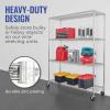 imageSafeRacks  NSF Certified Storage Shelves Zinc Heavy Duty Steel Wire Unit with Adjustable Feet Garage or Bakers Rack Kitchen Pantry Shelf  14quotx30quotx60quot 5Tier SilverSilver