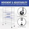 imageSafeRacks  NSF Certified Storage Shelves Zinc Heavy Duty Steel Wire Unit with Adjustable Feet Garage or Bakers Rack Kitchen Pantry Shelf  14quotx30quotx60quot 5Tier SilverSilver