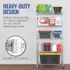 imageSafeRacks  NSF Certified Storage Shelves Zinc Heavy Duty Steel Wire Unit with Adjustable Feet Garage or Bakers Rack Kitchen Pantry Shelf  14quotx30quotx60quot 5Tier SilverSilver