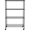 imageSafeRacks  NSF Certified Storage Shelves Zinc Heavy Duty Steel Wire Unit with Adjustable Feet Garage or Bakers Rack Kitchen Pantry Shelf  14quotx30quotx60quot 5Tier SilverBlack