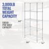 imageSafeRacks  NSF Certified Storage Shelves Zinc Heavy Duty Steel Wire Unit with Adjustable Feet Garage or Bakers Rack Kitchen Pantry Shelf  14quotx30quotx60quot 5Tier SilverSilver