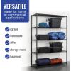 imageSafeRacks  NSF Certified Storage Shelves Zinc Heavy Duty Steel Wire Unit with Adjustable Feet Garage or Bakers Rack Kitchen Pantry Shelf  14quotx30quotx60quot 5Tier SilverBlack