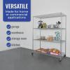 imageSafeRacks  NSF Certified Storage Shelves Zinc Heavy Duty Steel Wire Unit with Adjustable Feet Garage or Bakers Rack Kitchen Pantry Shelf  14quotx30quotx60quot 5Tier SilverSilver