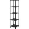 imageSafeRacks  NSF Certified Storage Shelves Zinc Heavy Duty Steel Wire Unit with Adjustable Feet Garage or Bakers Rack Kitchen Pantry Shelf  14quotx30quotx60quot 5Tier SilverBlack