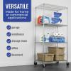 imageSafeRacks  NSF Certified Storage Shelves Zinc Heavy Duty Steel Wire Unit with Adjustable Feet Garage or Bakers Rack Kitchen Pantry Shelf  14quotx30quotx60quot 5Tier SilverSilver